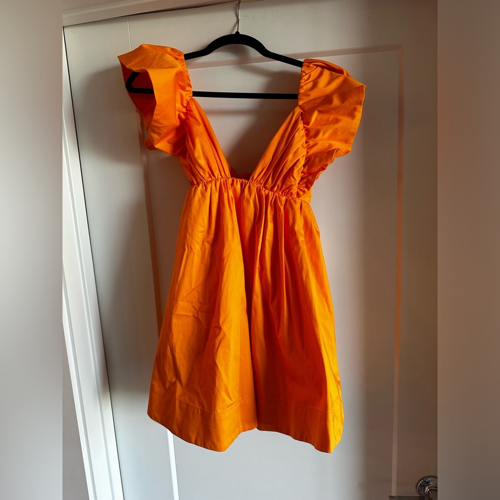 For Love And Lemons Clementine Mini Dress In Orange | Size XS